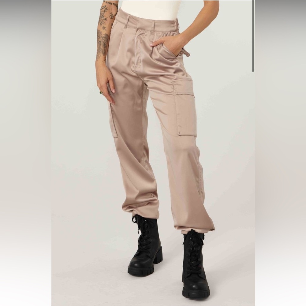 YoungLA Gloria Satin Cargos